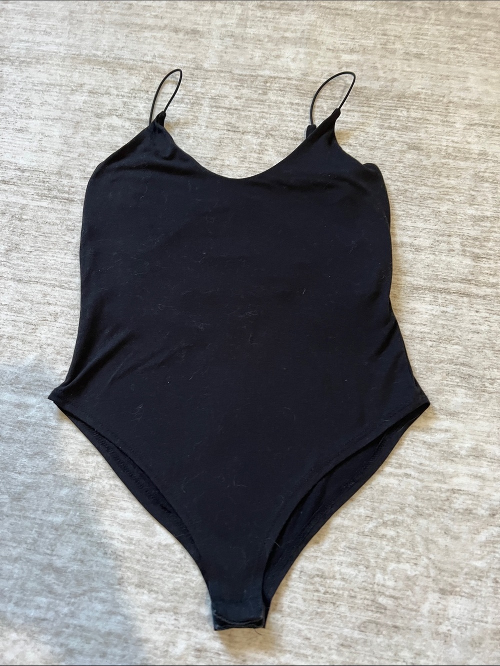 gaze Black Spaghetti Strap Bodysuit